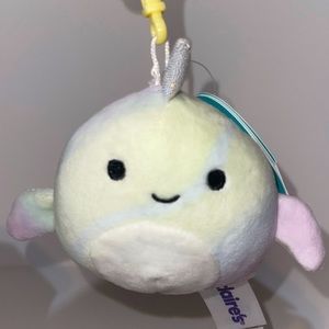 NWT Marianovella Narwhal Squishmallow Clip CLAIRE'S EXCLUSIVE
